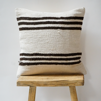 65. Handmade Turkish Striped Hemp Kilim Pillow