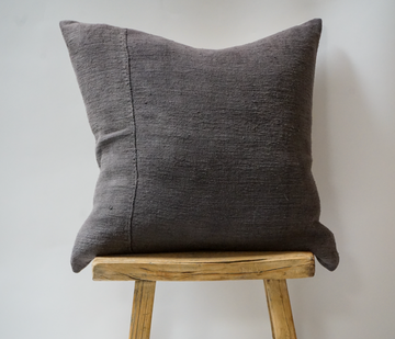 72. Handmade Charcoal Linen Pillow