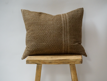 84. Handmade Vintage Textile Lumbar Pillow