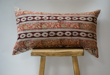 102. Handmade Block Print Lumbar Pillow