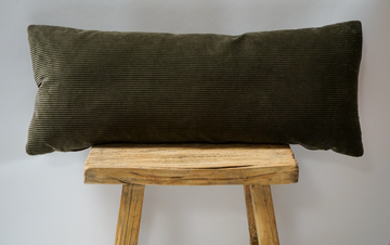 110. Handmade Corduroy Lumbar Olive Green