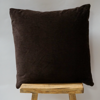 112. Handmade Corduroy Accent Pillow - Espresso