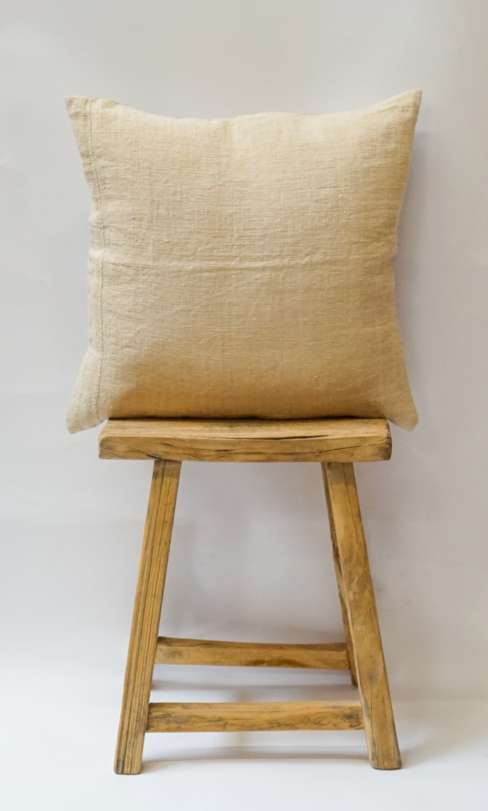 129. Handmade Textured Linen Pillow