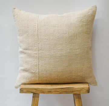 129. Handmade Textured Linen Pillow