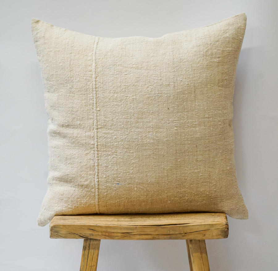 129. Handmade Textured Linen Pillow