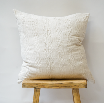 621. Handmade Vintage Textile Throw Pillow