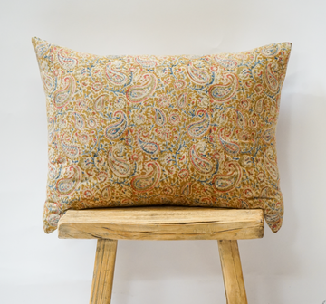 118. Handmade Block Print Lumbar Pillow