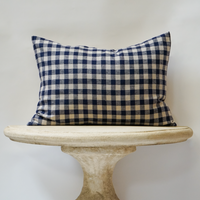 230. Handmade Check Lumbar Pillow