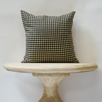 222. Handmade Black and White Check Pillow