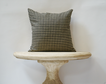 222. Handmade Black and White Check Pillow