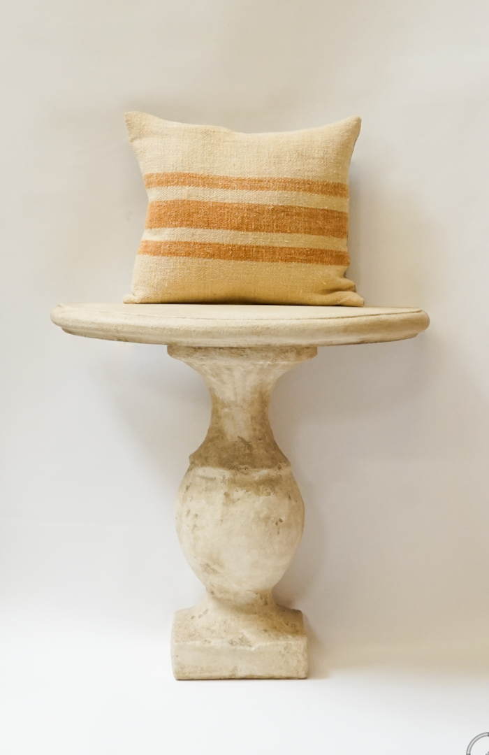 224. Handmade Textured Linen Stripe Pillow