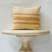 224. Handmade Textured Linen Stripe Pillow