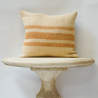 224. Handmade Textured Linen Stripe Pillow