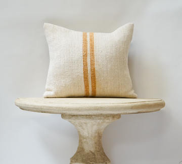 227. Handmade Textured Linen Stripe Pillow