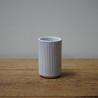 White Glaze Ribbed Cup (Set of 2)