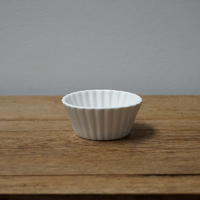 White Glazed Scallop Ramekin (set of two)