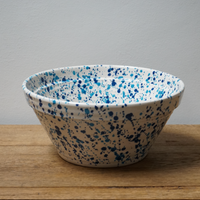 Blue Speckled Serving Bowl