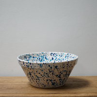 Blue Speckled Serving Bowl