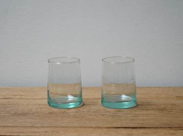 Hand Blown Short Water Glass (set of two)