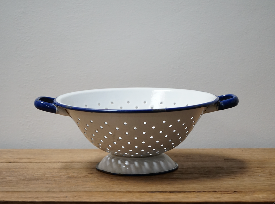 Vintage Painted Steel Colander