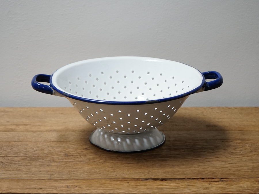 Vintage Painted Steel Colander