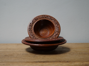 Antique Hand Carved Nesting Bowls (set of three)