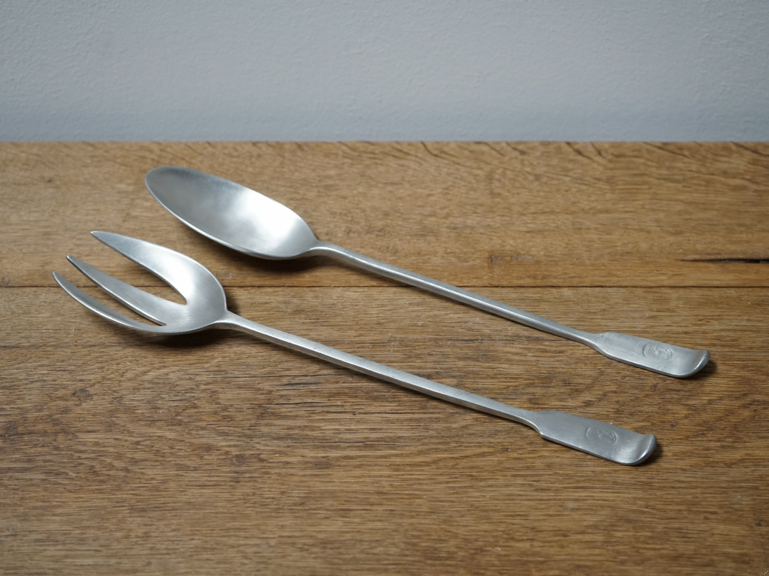 Match Antique Serving Fork & Spoon Set