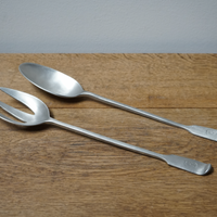 Match Antique Serving Fork & Spoon Set