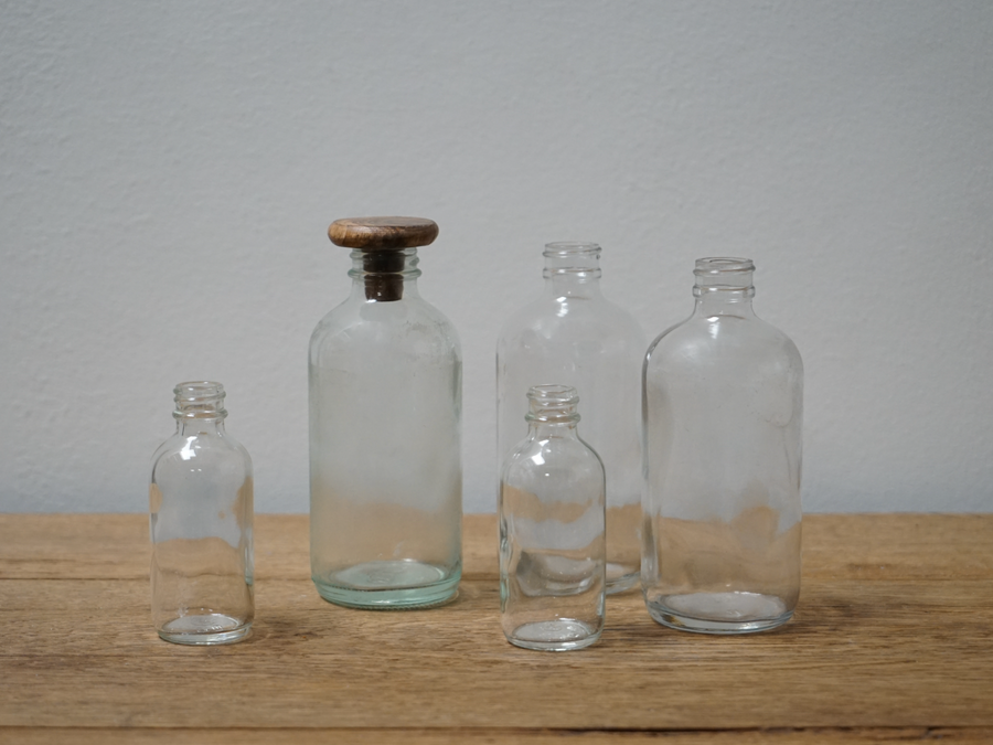 Glass Bottles (set of five)