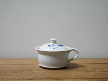 Hand Thrown Mini Crock - White and Blue