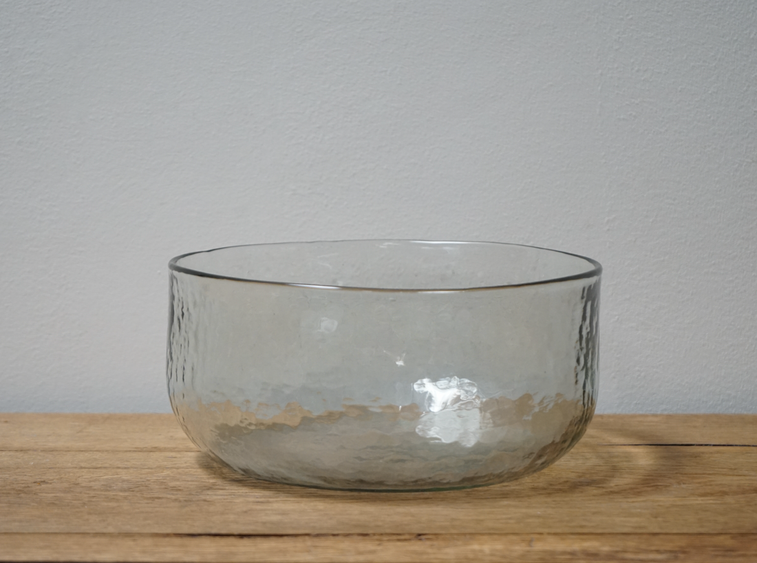 Hand Blown Glass Salad Bowl