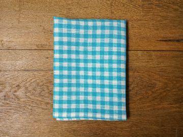 Checkered Linen Kitchen Cloth (Set of 2)