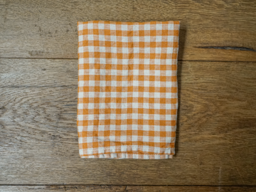 Checkered Linen Kitchen Cloth (Set of 2)