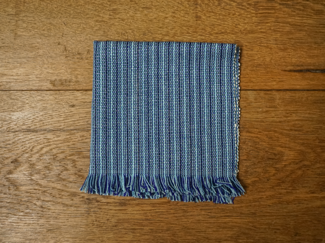 Blue Fringe Napkins (Set of 4)