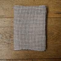 Brown Check Linen Napkin
