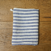 Linen Lined Blue Stripe Kitchen Cloth (set of 2)