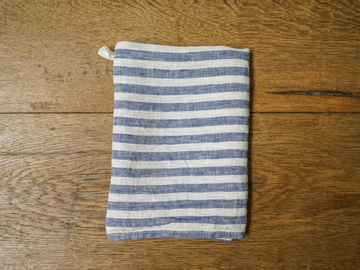 Linen Lined Blue Stripe Kitchen Cloth (set of 2)