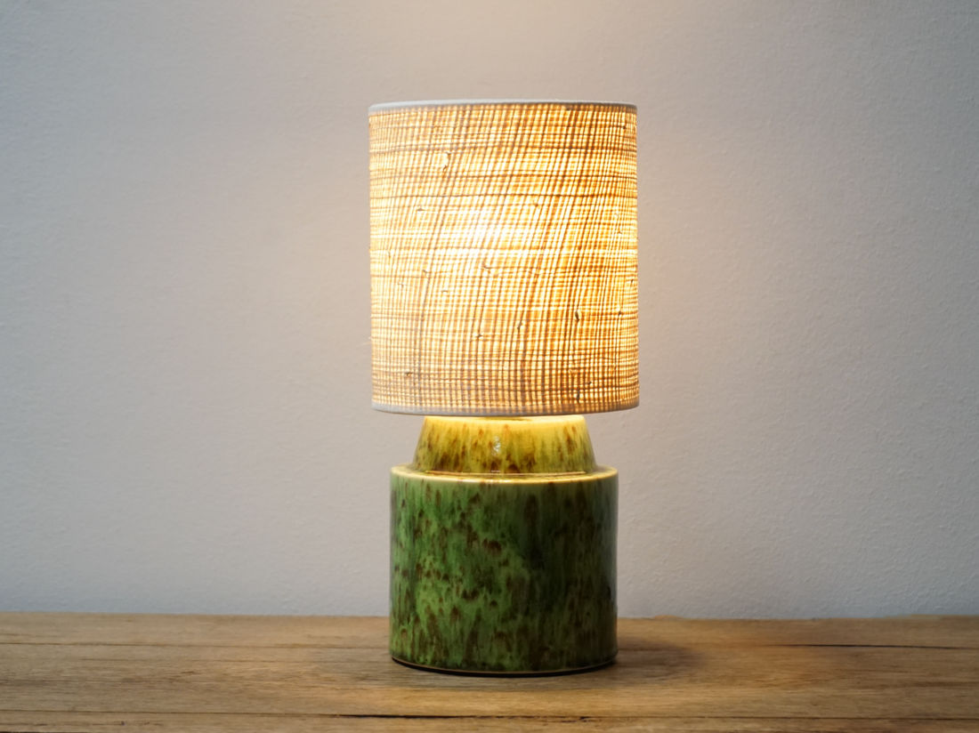 Hand-glazed Green Hungarian Table Lamp