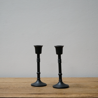 Matte Black Candlestick - short