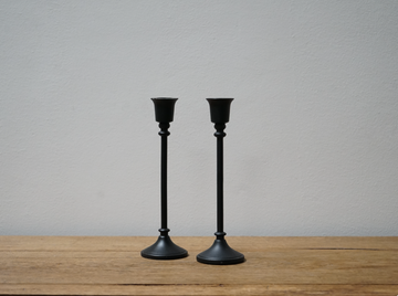 Matte Black Candlestick - medium