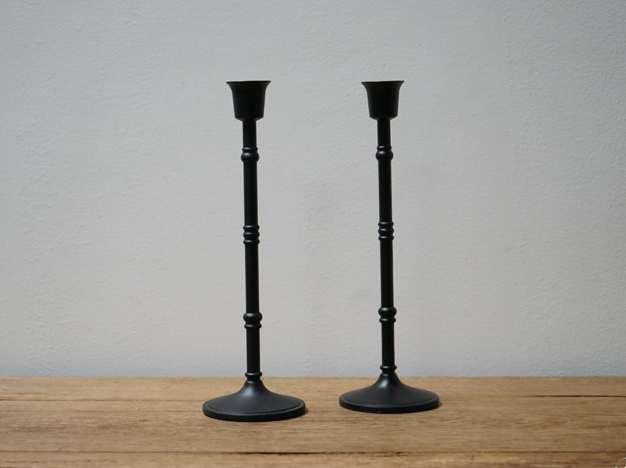 Matte Black Candlestick - tall