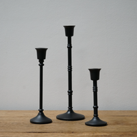 Matte Black Candlestick - short