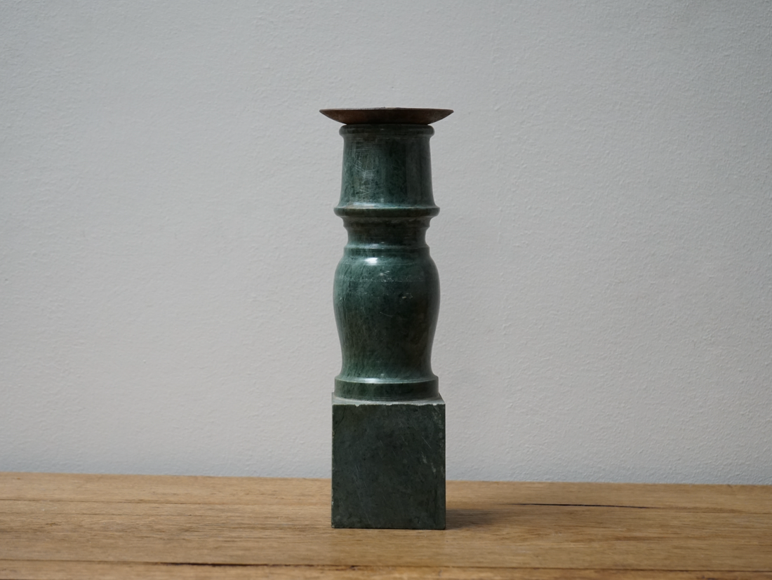 Vintage Jade Candlestick