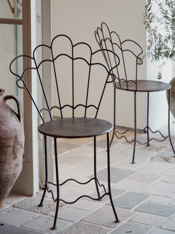 Vintage Indian Iron Chairs (set of 6)