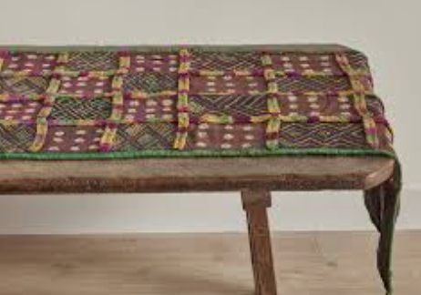Vintage Green and Purple Kuba Runner