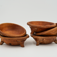 Hand Carved Ethiopian Mango Wood Bowls (set of 6)