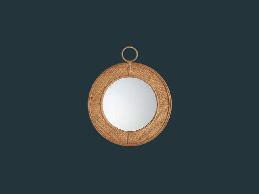 Solid Rattan Wall Mirror