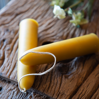 Organic Beeswax Stubby Tapered Candles