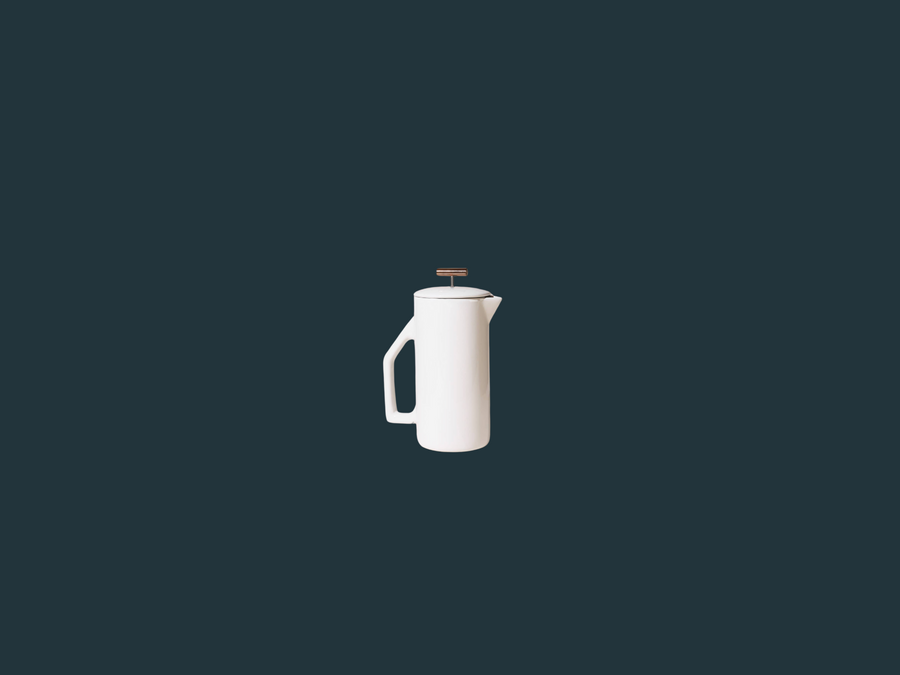 Cream Ceramic French Press