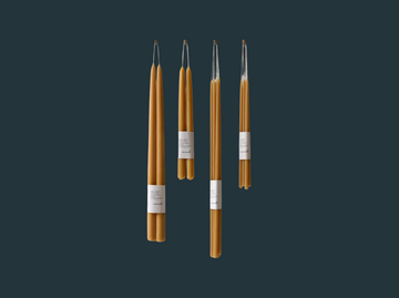Organic Beeswax Hand Dipped Tapered Candles - Natural